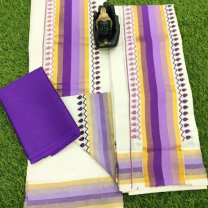 3x4 Fancy Double Colour Print Set Mundu